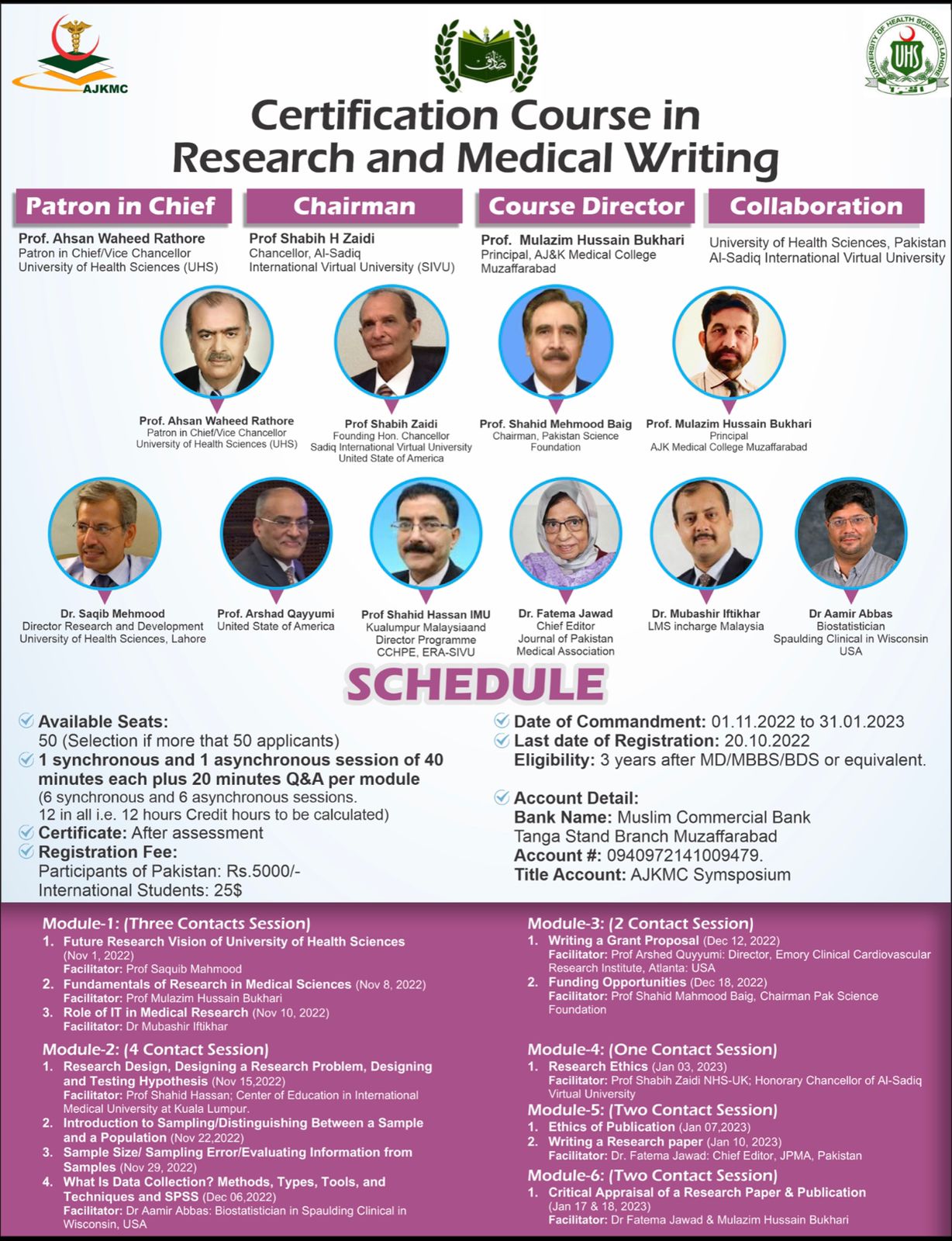SIVU Research and Medical Writing Certificate Course