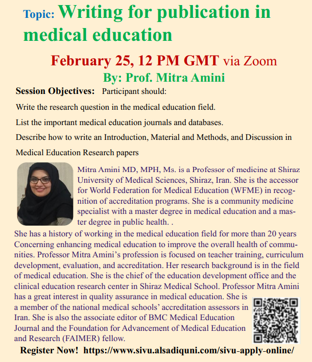 Writing for Publication by Prof. Mitra Amini